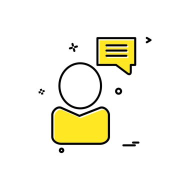 Erkekler sms sohbet simge vektör tasarımı