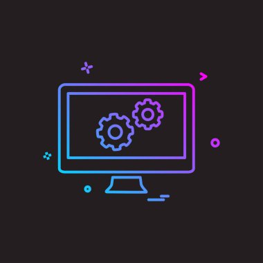 Bilgisayar simgesi tasarım vektörü