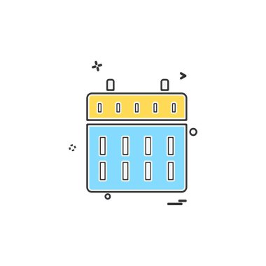 Takvim simgesi tasarım vektörü