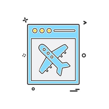 Seyahat simgesi tasarım vektörü