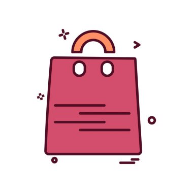 Alışveriş simgesi tasarım vektörü