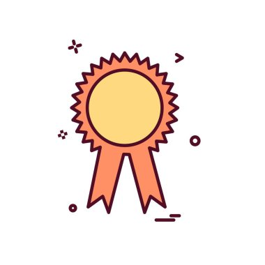 Rozet simgesi tasarım vektörü