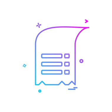 Belge simgesi tasarım vektörü