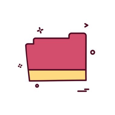 Klasör simge tasarlamak vektör