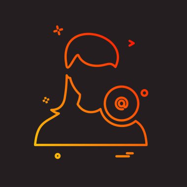 Kadın avatar simge tasarlamak vektör