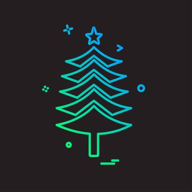 Ağaç simgesi tasarım vektörü