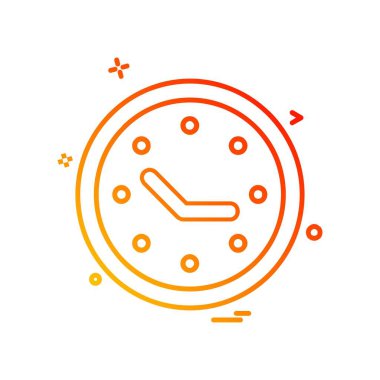 saat düz ikon vektör illüstrasyonu 