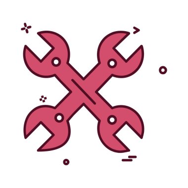 Çalışma araçları simge tasarım vektörü 