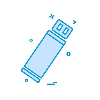 USB aygıt simgesi tasarım, renkli vektör çizim