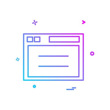 Web yerleşim simgesi tasarım vektörü