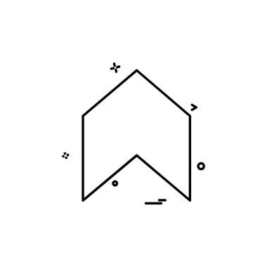 Yukarı ok simgesi tasarım vektörü