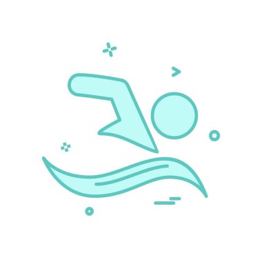 Yüzme simgesi tasarım vektörü