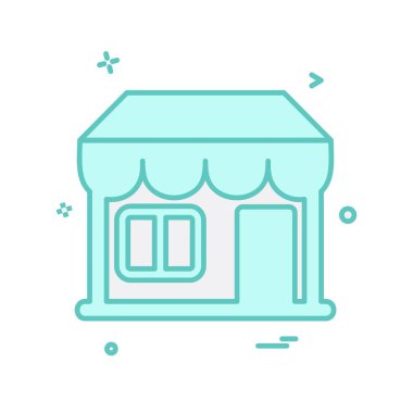 Dükkanı simge tasarlamak vektör