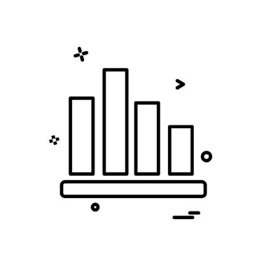 İş grafiği düz simge vektör çizim 