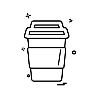 Çöp kutusu simgesi tasarım, renkli vektör çizim