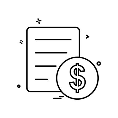 Fatura simge tasarlamak vektör 