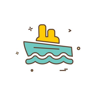 Gemi simge tasarlamak vektör