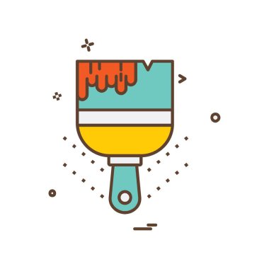 Boya düz simge vektör çizim 