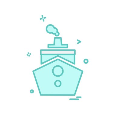 Gemi simge tasarlamak vektör