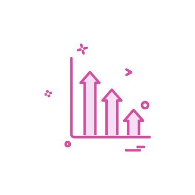 İş grafiği düz simge vektör çizim 