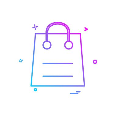 Çanta perakende satış simgesi vektör tasarımı