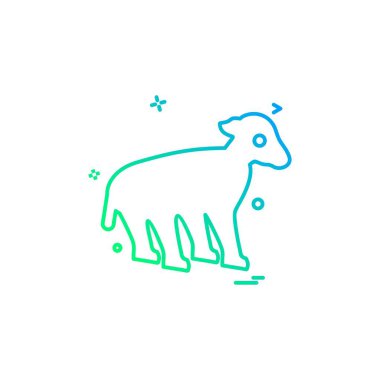 Hayvanlar simge tasarım vektörü