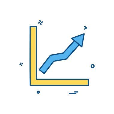 İş grafiği düz simge vektör çizim 
