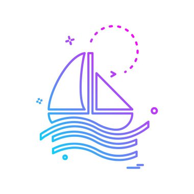 Yüzme simgesi tasarım vektörü