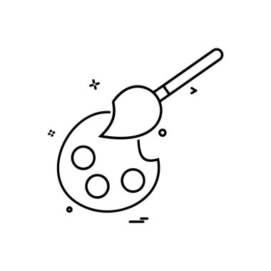 Boya düz simge vektör çizim 