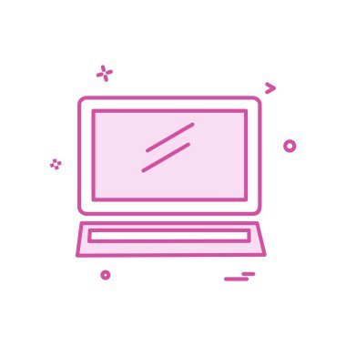 Dizüstü bilgisayar simgesi tasarım vektörü