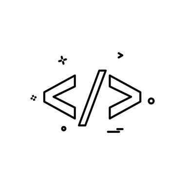 Kod simgesi tasarım vektörü