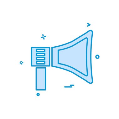 Hoparlör simgesi tasarım, renkli vektör çizim 