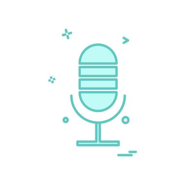 Mikrofon simgesi tasarım vektörü