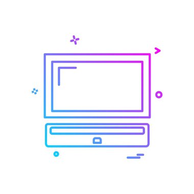 Bilgisayar simgesi tasarım vektörü