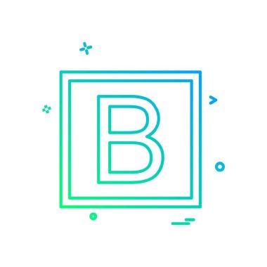 Kalın simge tasarım vektörü