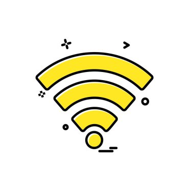 Wifi simge tasarım vektörü