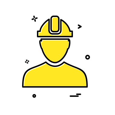 Erkek avatar simge tasarlamak vektör