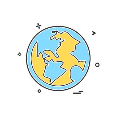 Küre simge tasarlamak vektör