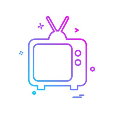 TV simgesi tasarım vektörü
