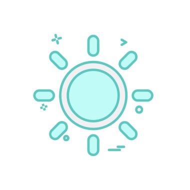 Güneş simgesi tasarım, renkli vektör çizim