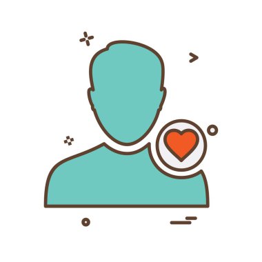 Avatar erkek simge tasarım vektörü