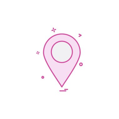 Gezinti simgesi tasarım, renkli vektör çizim