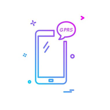 GPRS telefonunun simge tasarlamak vektör