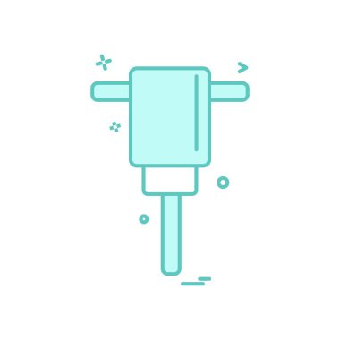 Hava çekiç simge vektör tasarımı 