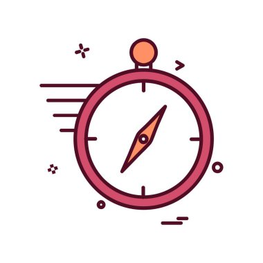 Pusula Simgesi Tasarım Vektörü 