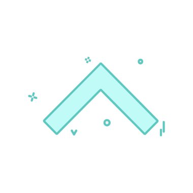 Yukarı ok simgesi tasarım vektörü