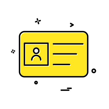 Kimlik kartı simge tasarlamak vektör 