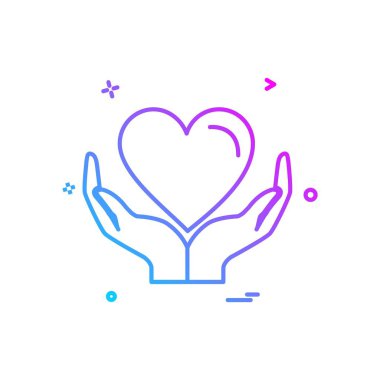 Kalp simgesi tasarım, Sevgililer günü için vektör çizim