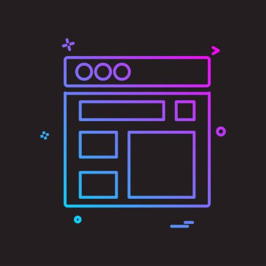 Web düzen simge tasarlamak vektör