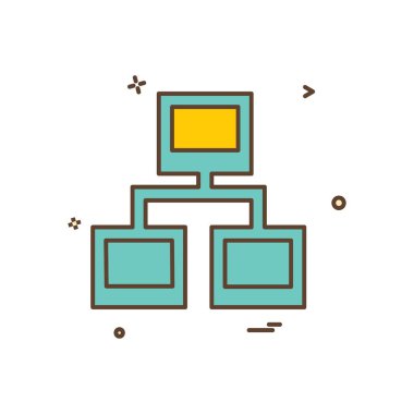 Ağ simgesi tasarım vektörü